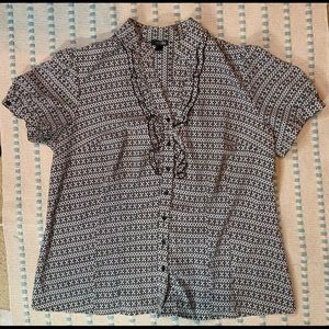 East 5th Blouse Ruffle Short Sleeve Size 1XG